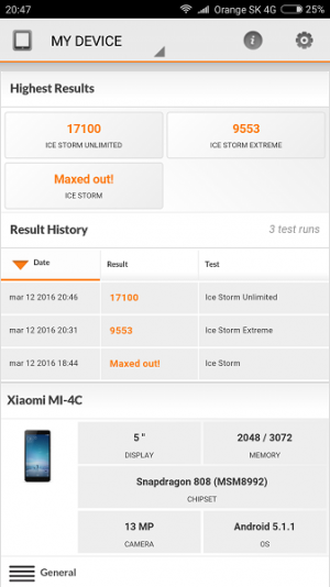 Xiaomi Mi4C 3DMark 01