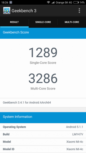 Xiaomi Mi4C Geekbench 3 01