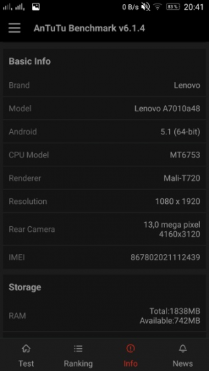 Lenovo A7010 AnTuTu Benchmark 04